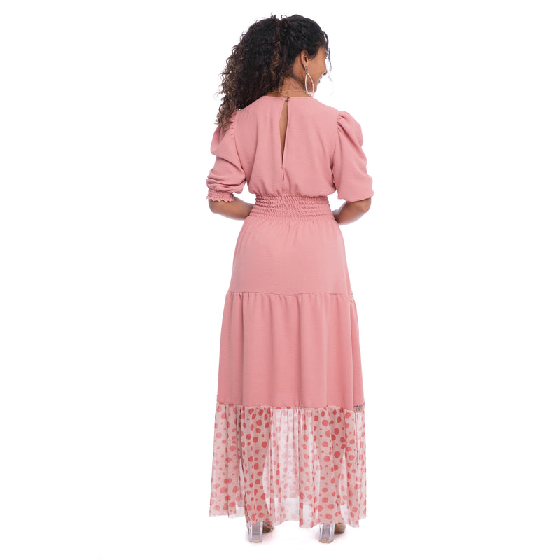 Vestido Longo Casual Yvór Rosé